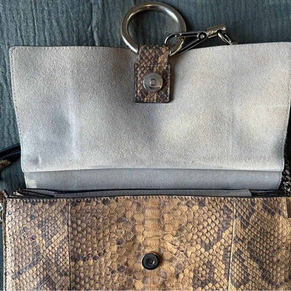 Authentic Chloe medium “Faye” Python Handbag - Picture 7 of 12